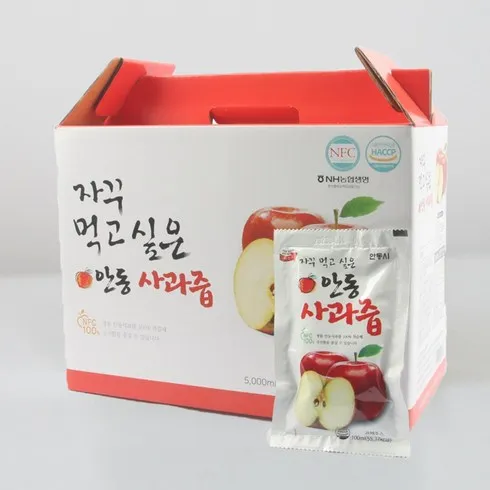 씨를 제거한 과일로 만든 몽실언니 사과즙 100ml 20포 프럼사과즙 100ml 20포 국내 최저가 9